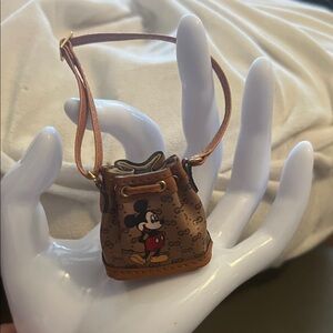 Brown Mickey Mouse Mini Bucket Bag